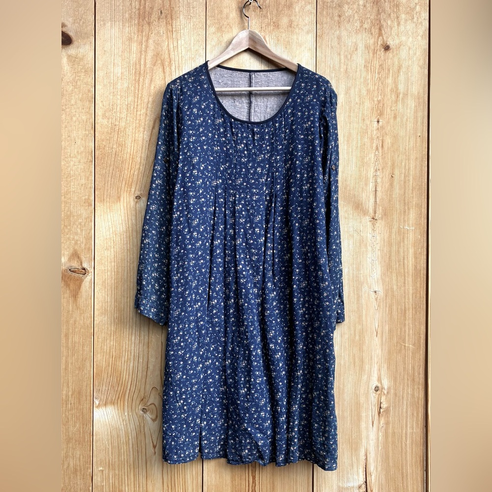 Mordenmiss Floral Cotton Long Sleeve Dress Sz Medium